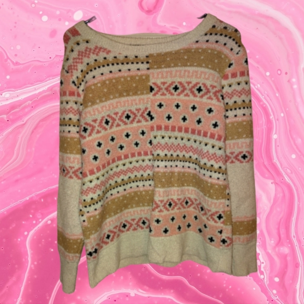 Time And Tru Multicolor Sweater Size Large